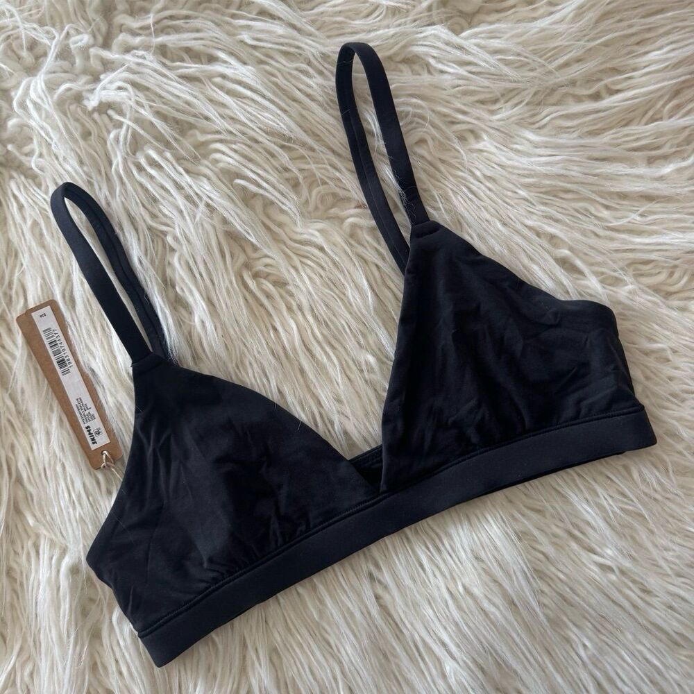 Skims Fits Everybody Triangle Bralette Onyx Size Small - Picture 5 of 8